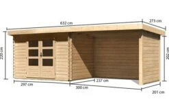 KARIBU Gartenhaus Bastrup 3, Fichtenholz 28 Mm -Dopple Geschaft 3 18032 5.jpg