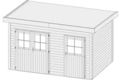 KARIBU Gartenhaus Tintrup, Fichtenholz 28 Mm, Flachdach -Dopple Geschaft 3 18038 2.jpg