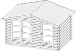 KARIBU Gartenhaus Radur, Fichtenholz 28 Mm, Naturbelassen -Dopple Geschaft 3 18042 1.jpg