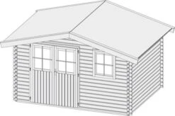 KARIBU Gartenhaus Felsenau, Fichtenholz 40 Mm, Naturbelassen 7 KARIBU Gartenhaus Felsenau, Fichtenholz 40 Mm, Naturbelassen -Dopple Geschaft 3 18044 3.jpg
