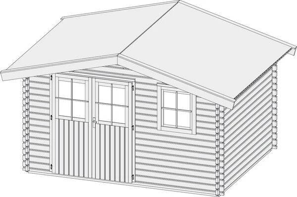 KARIBU Gartenhaus Felsenau, Fichtenholz 40 Mm, Naturbelassen 5 KARIBU Gartenhaus Felsenau, Fichtenholz 40 Mm, Naturbelassen – Bild 3