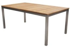 STERN Polaris Esstischgruppe, Silbergrau, Edelstahl/FSC-Teak, Tisch 180/240 X 100 Cm, 4 Stapelsessel -Dopple Geschaft 3 18085.jpg