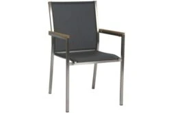 STERN Polaris Esstischgarnitur, Silbergrau, Edelstahl/FSC-Teak, Tisch 180 X 90 Cm, 4 Stapelsessel -Dopple Geschaft 3 18089.jpg