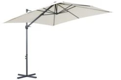 OUTFLEXX Ampelschirm, Anthrazit/creme, Pulverbesch. Aluminium, 250x250cm, Inkl. Plattenständer -Dopple Geschaft 3 18353.jpg