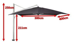 SIENA GARDEN Stratos Ampelschirm, Silber/schwarz Meliert, Alu/Spuncrylic®, 300x400cm, 360° Drehbar, Vertikal Verstellbar 7 SIENA GARDEN Stratos Ampelschirm, Silber/schwarz Meliert, Alu/Spuncrylic®, 300x400cm, 360° Drehbar, Vertikal Verstellbar -Dopple Geschaft 3 18808.jpg