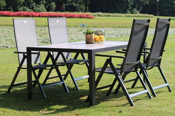 HARTMAN Tanger/Aruba Esstischgruppe, Xerix, Alu/Keramik, 168x105cm, 4 Multipositionssessel 5 HARTMAN Tanger/Aruba Esstischgruppe, Xerix, Alu/Keramik, 168x105cm, 4 Multipositionssessel – Bild 3