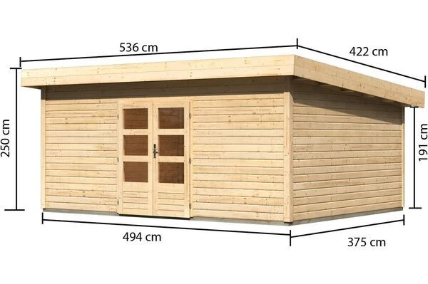 KARIBU Gartenhaus Northeim 6, Fichtenholz Ca. 40 Mm, Pultdach, 5 KARIBU Gartenhaus Northeim 6, Fichtenholz Ca. 40 Mm, Pultdach, – Bild 3