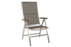 STERN Cardiff Esstischgruppe, Silber/taupe, Edelstahl/FSC-Teak, Tisch 150/200 X 90 Cm, 4 Stapel-, 2 Multipositionssessel -Dopple Geschaft 3 19700.jpg