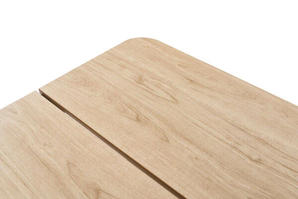 OUTFLEXX Esstischgarnitur, Anthrazit Matt/natur, AluHolzimitat, 150 X 91 Cm, 7tlg., 6 Pers, Stapelbar 6 OUTFLEXX Esstischgarnitur, Anthrazit Matt/natur, AluHolzimitat, 150 X 91 Cm, 7tlg., 6 Pers, Stapelbar – Bild 4