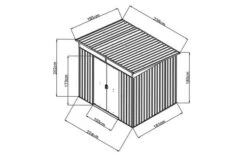 OUTTECH Gerätehaus, Anthrazit, Stahl, 194x238x203cm, Schiebetüren Und Fenster -Dopple Geschaft 3 20683.jpg