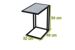 OUTFLEXX Beistelltisch, Schwarz, Aluminium, 32 X 48 X 54 Cm, Perfekt Für Lounges, Keramiktischplatte -Dopple Geschaft 3 20797.jpg