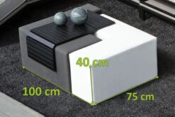 OUTFLEXX Jigsaw Loungetisch, Natte White/sooty, Alu/Sunbrella, 150 X 100 X 42 Cm, Individuell Aufstellbar, Verschiedene Stellmöglichkeiten -Dopple Geschaft 3 20807.jpg