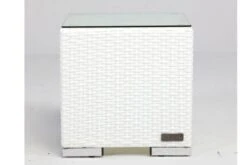 OUTFLEXX Beistelltisch, Weiß, Polyrattan, 40x40x40 Cm, Inkl. Glasplatte -Dopple Geschaft 3 2511 10.jpg