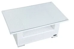 OUTFLEXX Kaffeetisch, Weiß, Polyrattan, 108,5x68cm, Inkl. Glasplatte -Dopple Geschaft 3 2511 13.jpg