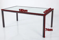 OUTFLEXX Esstisch, Braun-marmoriert, Polyrattan, 180x100cm, Weiße Innenliegendes Glasplatte -Dopple Geschaft 4 10635.jpg