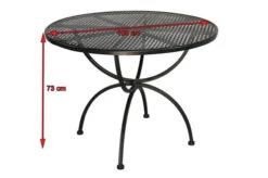 MBM Tisch Romeo, Marone, Schmiedeeisen Verzinkt, Pulverbeschichtet, 100x73 Cm -Dopple Geschaft 4 10901.jpg