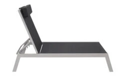 VILLANA Gartenliege, Silber/schwarz, Aluminium/Textil, 198 X 60 X 32 Cm, Verstellbar -Dopple Geschaft 4 13400.jpg