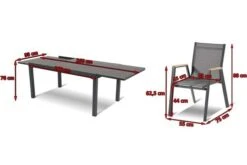 HARTMAN Esstischgarnitur, Xerix-anthrazit, Alu/HPL, 260/160x90 Cm, 6 Sessel -Dopple Geschaft 4 13968.jpg