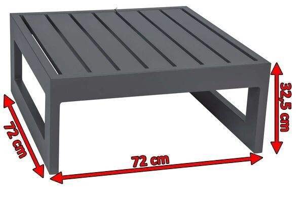 STERN Holly Beistelltisch/Hocker, Anthrazit, Aluminium, 72x72cm, Quadratisch 6 STERN Holly Beistelltisch/Hocker, Anthrazit, Aluminium, 72x72cm, Quadratisch – Bild 4