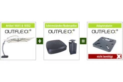 OUTFLEXX Luxus Ampelschirm, Anthrazit/creme, Edelstahl/Aluminium, 350x350cm, Inkl. Schirmständer Und Schutzhülle -Dopple Geschaft 4 18351.jpg