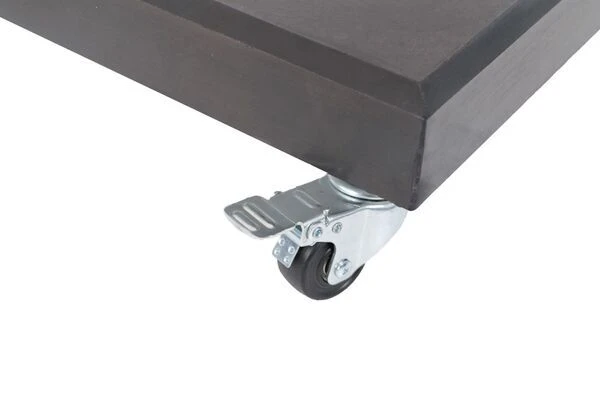 OUTFLEXX Schirmständer, Granit, 75x75x12,5cm, 90kg, Mit Lenkrollen 6 OUTFLEXX Schirmständer, Granit, 75x75x12,5cm, 90kg, Mit Lenkrollen – Bild 4