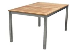 STERN Cardiff Esstischgruppe, Silber/taupe, Edelstahl/FSC-Teak, Tisch 150/200 X 90 Cm, 4 Stapel-, 2 Multipositionssessel -Dopple Geschaft 4 19700.jpg