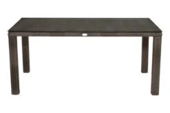 Ploß Rocking Dining Tisch, Grau/braun-meliert, Polyrattan, 170 X 90 Cm, Glasplatte In Steinoptik -Dopple Geschaft 4 20157.jpg