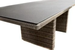 Ploß Rabida Dining Tisch, Champagner-meliert, Polyrattan, 220 X 100 Cm, Glasplatte In Steinoptik -Dopple Geschaft 4 20161.jpg