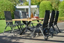 HARTMAN Xanadu Esstisch, Xerix, Alu / Teakholz, 220 X 100 Cm, X-Gestell 16 HARTMAN Xanadu Esstisch, Xerix, Alu / Teakholz, 220 X 100 Cm, X-Gestell -Dopple Geschaft 4 20405.jpg