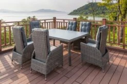 OUTFLEXX Dining Tisch, Grau, Polyrattan, 180 X 120 Cm, Tischplatte Spraystone, 8mm -Dopple Geschaft 4 20658.jpg