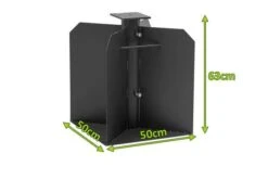 OUTFLEXX Bodenanker XXL Für Ampelschirme, Anthrazit, Pulverbesch. Stahl, 50x50x63 Cm, Zum Einbetonieren -Dopple Geschaft 4 21594.jpg