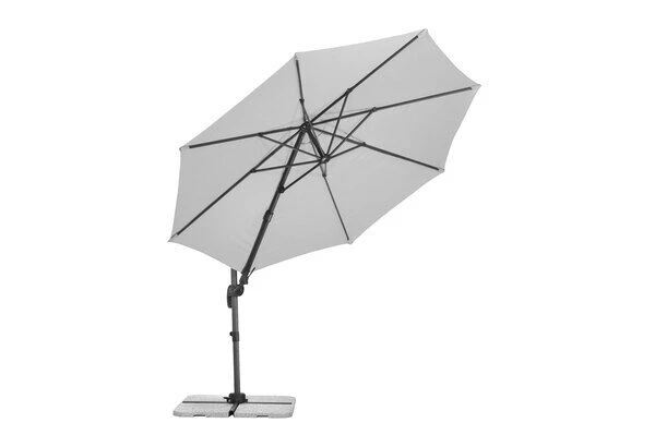 Schneider® SCHNEIDER Rhodos Eco Twist Ampelschirm, Grau, 300x300 Cm, Rund 5 Schneider® SCHNEIDER Rhodos Eco Twist Ampelschirm, Grau, 300x300 Cm, Rund – Bild 3