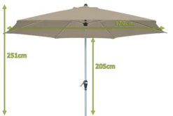 DOPPLER Active Auto Tilt Mittelstockschirm, Greige, Aluminium/Textil, Ø 320 Cm, Mit Kurbel -Dopple Geschaft 5 12353 3.jpg