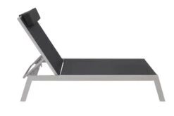 VILLANA Gartenliege, Silber/schwarz, Aluminium/Textil, 198 X 60 X 32 Cm, Verstellbar -Dopple Geschaft 5 13400.jpg