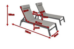 VILLANA 2er-Set Sonnenliegen, Anthrazit/grau, Alu/Textil, 198x66x32cm, Mit Beistelltisch 45x45cm -Dopple Geschaft 5 13885.jpg