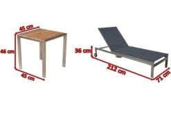 OUTFLEXX 2er-Set Rollliege, Schwarz, Edelstahl/Teak, 212x71x36cm, Mit Beistelltisch 45x45cm -Dopple Geschaft 5 14169.jpg