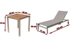 OUTFLEXX 2er-Set Rollliege, Taupe, Edelstahl/Teak, 212x71x36cm, Mit Beistelltisch 45x45cm -Dopple Geschaft 5 14171.jpg