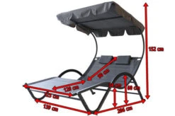 OUTFLEXX Doppelliege, Anthrazit, Polyester/Stahl Pulverbeschichtet, 205x138x34cm, Inkl. Nackenkissen, Rollbar -Dopple Geschaft 5 16102.jpg