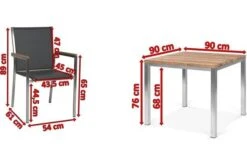 STERN Polaris Esstischgruppe, Silbergrau, Edelstahl/recycled Teak, Tisch 90 X 90 Cm, 4 Stapelsessel 13 STERN Polaris Esstischgruppe, Silbergrau, Edelstahl/recycled Teak, Tisch 90 X 90 Cm, 4 Stapelsessel -Dopple Geschaft 5 18092.jpg