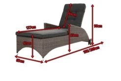 Ploß Rocking Comfort Rollliege, Grau/braun-meliert, Polyrattan, 195x65x42cm, Verstellbar, Hohe Sitzhöhe -Dopple Geschaft 5 18208.jpg