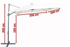 OUTFLEXX Ampelschirm, Anthrazit/creme, Pulverbesch. Aluminium, 250x250cm, Inkl. Plattenständer -Dopple Geschaft 5 18353.jpg