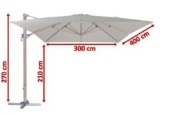 OUTFLEXX Ampelschirm, Creme, Aluminium In Holzoptik, 400x300cm, Inkl. Plattenständer -Dopple Geschaft 5 18511.jpg