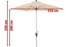 DOPPLER Active Auto Tilt Mittelstockschirm, Natur, Aluminium/Textil, Ø210cm, Höhenverstellbar, Knickbar, Mit Kurbel 12 DOPPLER Active Auto Tilt Mittelstockschirm, Natur, Aluminium/Textil, Ø210cm, Höhenverstellbar, Knickbar, Mit Kurbel -Dopple Geschaft 5 18592 1.jpg
