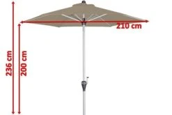 DOPPLER Active Auto Tilt Mittelstockschirm, Greige, Aluminium/Textil, Ø210cm, Höhenverstellbar, Knickbar, Mit Kurbel -Dopple Geschaft 5 18592 3.jpg