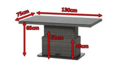 SIENA GARDEN Porto Lifttisch, Grau, Alu / Gardino®-Geflecht, 130 X 75 X 40/52/65 Cm, Höhenverstellbar, Spraystone Platte -Dopple Geschaft 5 18644.jpg