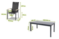 HARTMAN Alice Esstischgarnitur, Xerix, Alu/4x4 Textilen, Tisch 180/240x100cm, 6 Stapelsessel 17 HARTMAN Alice Esstischgarnitur, Xerix, Alu/4x4 Textilen, Tisch 180/240x100cm, 6 Stapelsessel -Dopple Geschaft 5 19327.jpg