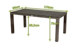 Ploß Rocking Dining Tisch, Grau/braun-meliert, Polyrattan, 170 X 90 Cm, Glasplatte In Steinoptik -Dopple Geschaft 5 20157.jpg