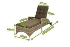 Ploß Rabida Comfort Rollliege, Champagner-meliert, Polyrattan, 198x68x44cm, Verstellbar, Hohe Sitzhöhe -Dopple Geschaft 5 20165.jpg