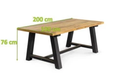 OUTFLEXX Belanda Esstisch, Dark Grey/natur, Alu/recycled FSC®-Teak, 200x100x76cm, Rustikal Gebürstet, A-Gestell -Dopple Geschaft 5 20321.jpg