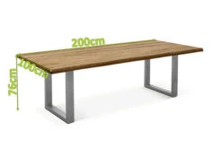 OUTFLEXX Esstisch, Natur, Edelstahl & Recycled FSC-Teak, 200 X 100 Cm, Baumkante 12 OUTFLEXX Esstisch, Natur, Edelstahl & Recycled FSC-Teak, 200 X 100 Cm, Baumkante -Dopple Geschaft 5 20355.jpg